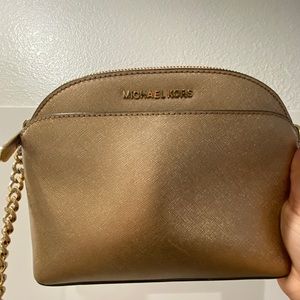 MK gold metallic bag